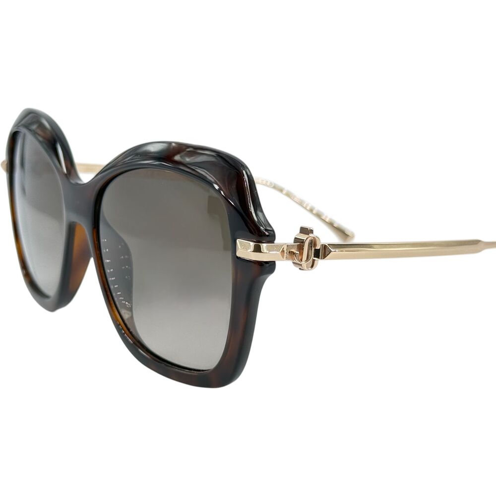 Jimmy Choo Tessy GS Womens Plastic Sunglass 0086 Dark Havana 56-17 Brown Grad